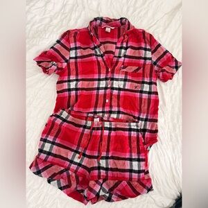 Plaid Victorias Secret Sleep Set in XS